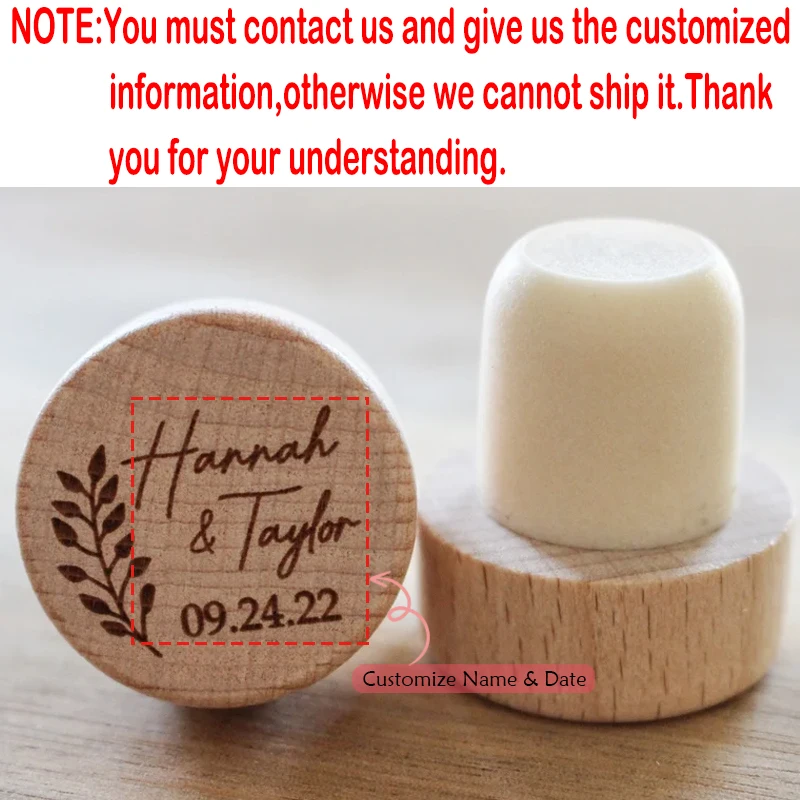 5 Stück personalisierte Weinkorken aus Holz, individuelle Weinstopper, Hochzeit, Junggesellenabschied, Dekorationen, Brautparty, Braut, Geschenke – Detail 2