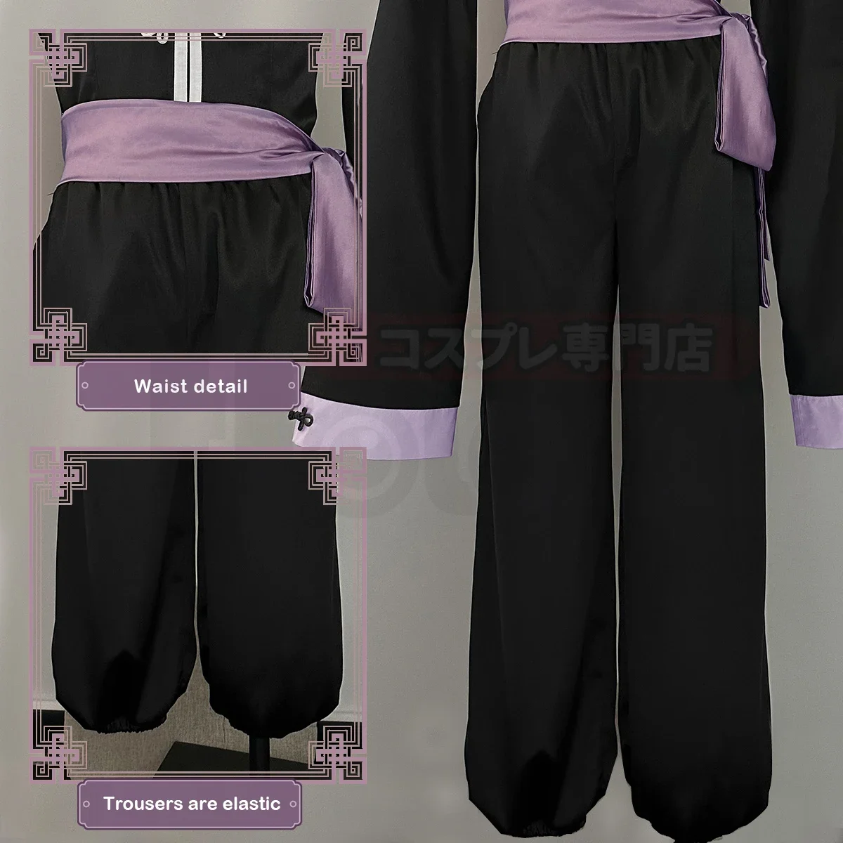 Cosplay azul bloqueio anime nagi cosplay china traje preto kung fu tang terno peruca rosa net fibras sintéticas tamanho ajustável festa