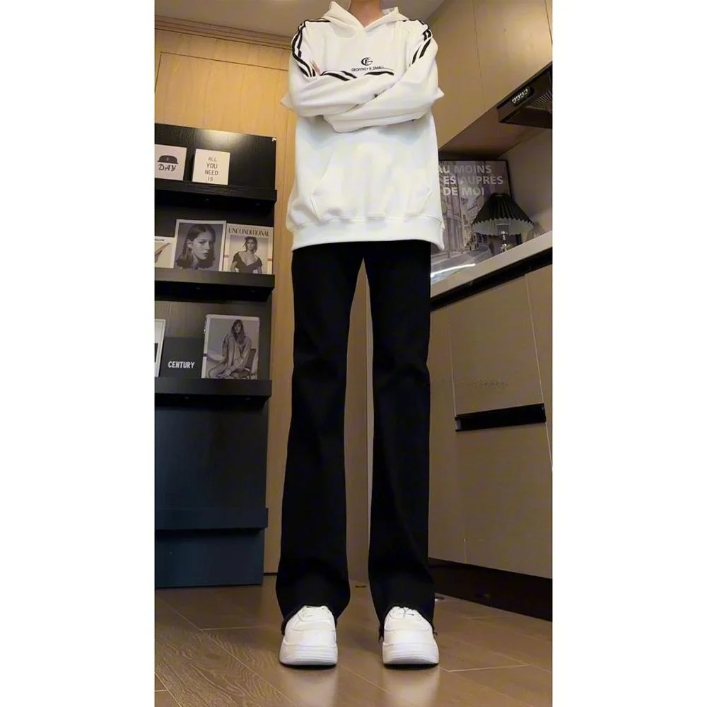 

Cleanfit Bla Denim Jeans Straight Leg Micro Flared Pants Slimming Fit American Vibe Jeans for Men And Women