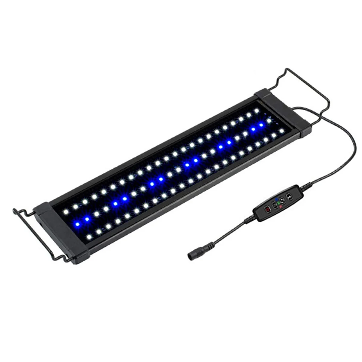

LED Blue and Whitefishtank Lightwater Plant Bracket Light, Aquarium Timed Dimming Lighting US PLUG