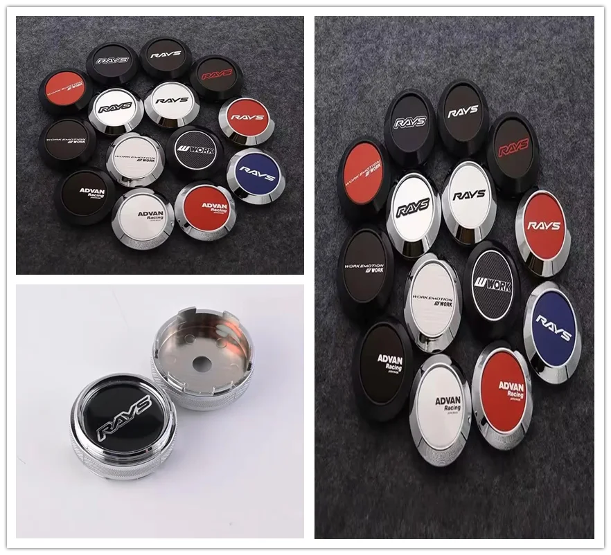 

4pcs 62mm 56mm Rays Racing Car Wheel Center Rims D Cover Emblem Cap ust Proof HubcapsHubs Auto Styling