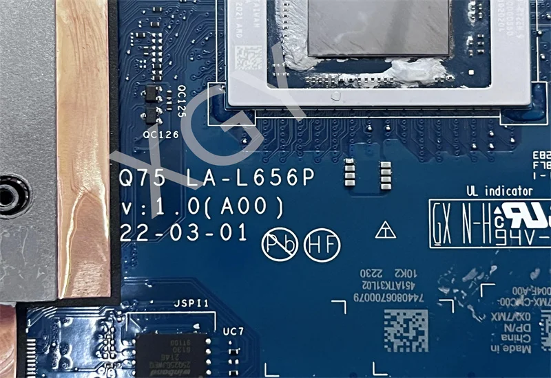 Imagem -04 - Placa-mãe Portátil para Dell Ryzen Cpu Ryzen Gpu Rx6850m 0xv7mx Cn0xv7mx 4r8px Cn-04r8px La-l656p 100 Testado ok