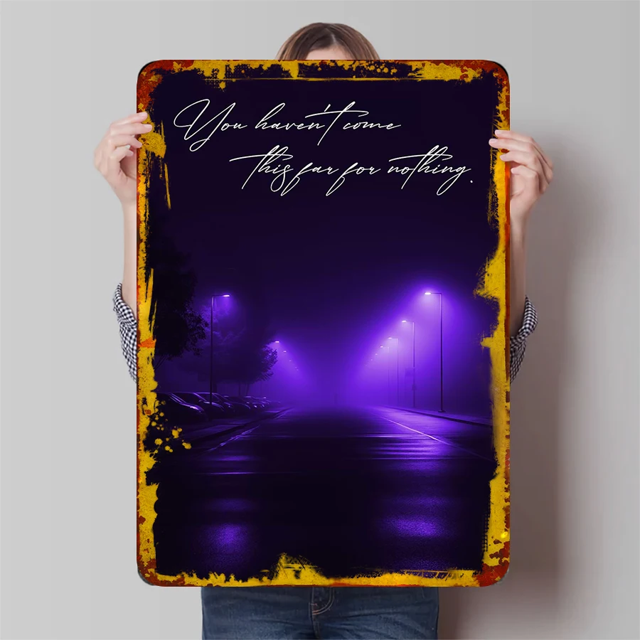 لقد لم تأتي هذه بعيدًا مقابل أي شيء، دع الضوء الأرجواني يشدك إلى الأمام وإبقاء مطاردة أحلامك