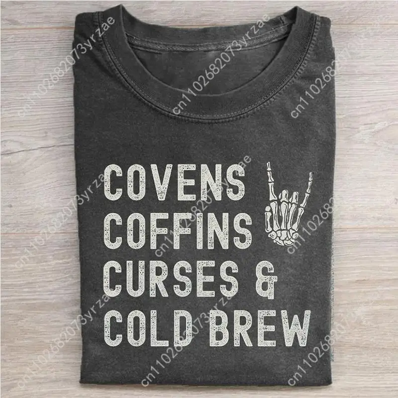 

Футболка в стиле ретро на Хэллоуин для мужчин и женщин, винтажная футболка высокого качества, хлопковая модная футболка с короткими рукавами, мягкие дышащие топы