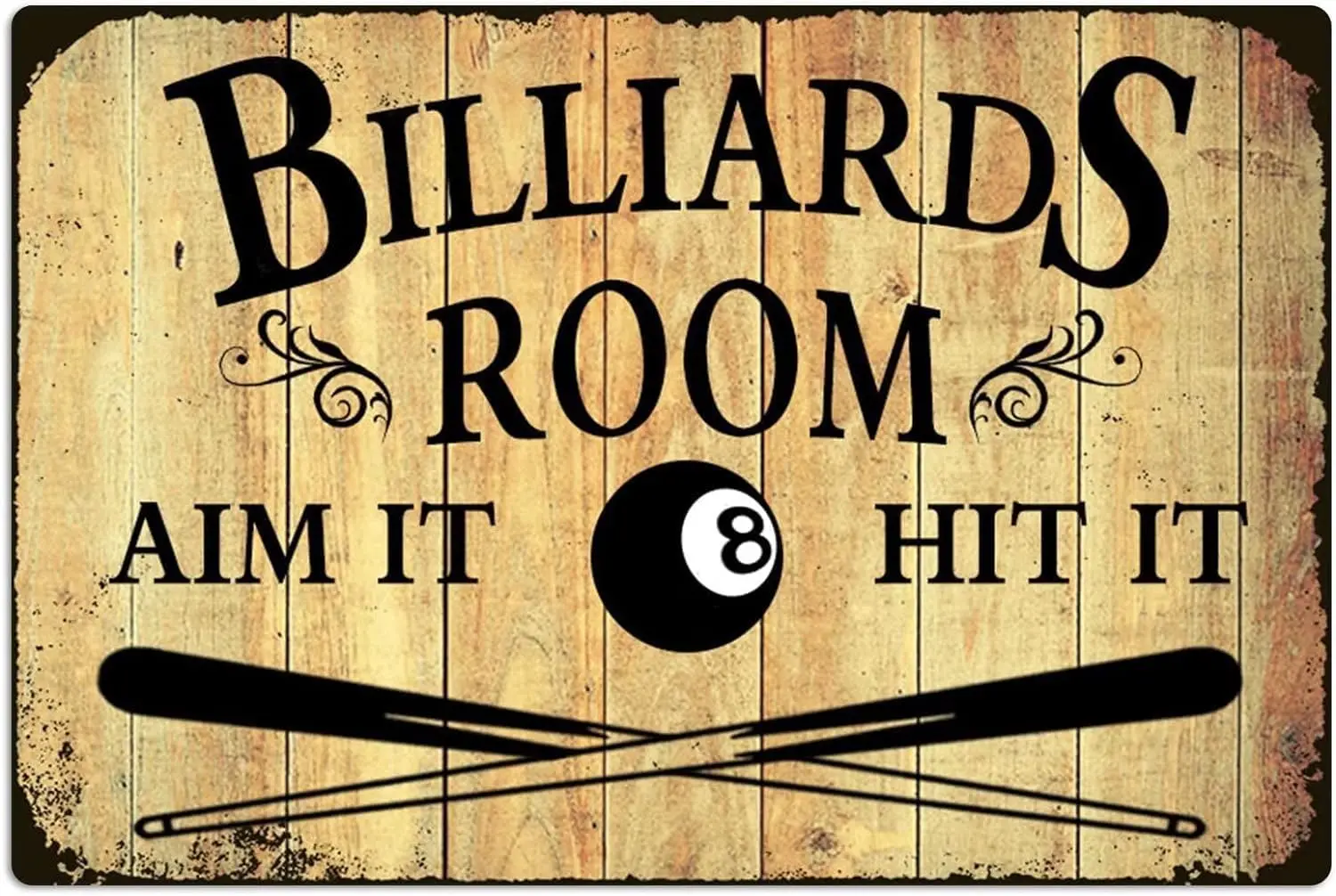 Youpinnong 8 Ball Metal Tin Sign Aim It Hit It Retro Posters Billiards Room Wall Art Decor Billiard Hall Club Bar Plaque Bi sign