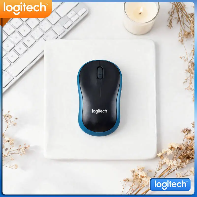 

Мышь Logitech M185 для ноутбуков, симметричная, с удобным захватом, 2,4 ГГц, наноприемник, радиус действия 10 м, 12 месяцев автономной работы, для дома и офиса