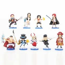 9pcs/set One Piece Yamato Edward Newgate Charlotte Katakuri Boa Hancock Shanks Zoro Sanji Luffy Figures Pvc Model Toys 7cm