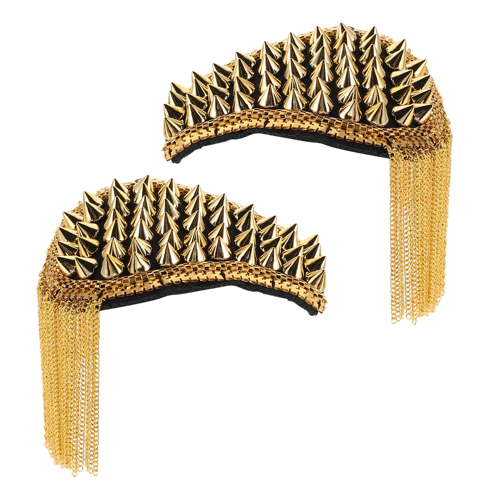 

2 Pcs Trendy Suit Shoulder Stamp Men Epaulets Epaulettes Decor Alloy Appliques Miss Costumes