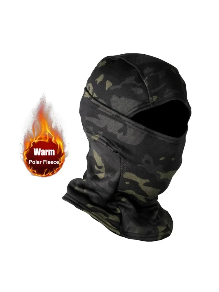 AliExpress NONE Winter Fleece Warm Camouflage Balaclava Outdoor Cold-proof Ski Cycling Full Face Mask Motorcycle Mask Helmet Lining