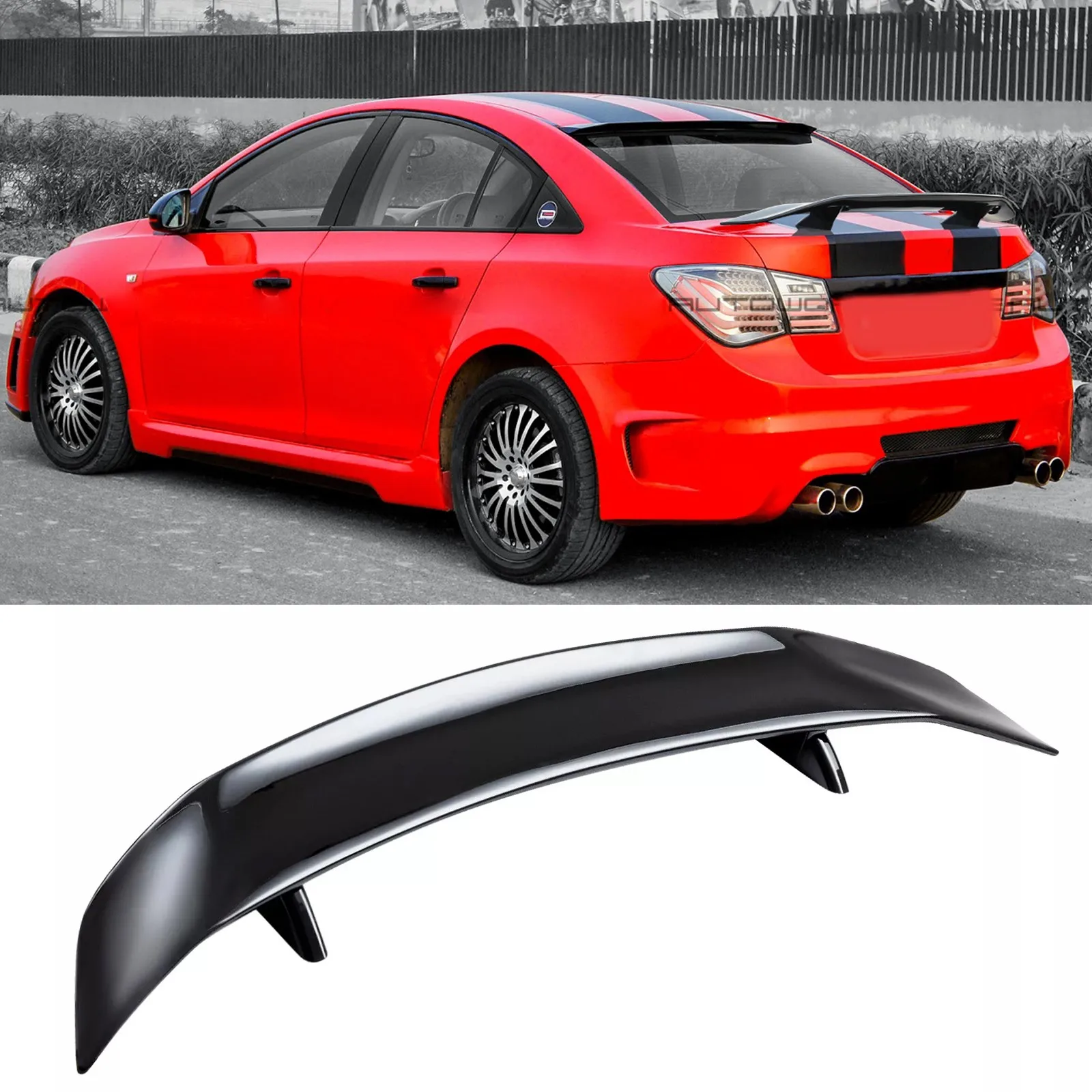 

47" GT Style Rear Trunk Lip Wing Spoiler Black For Chevrolet Cruze 2010-2019