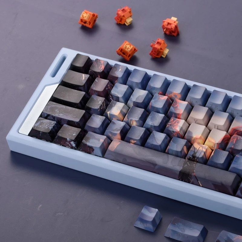 

Mechanical Wireless Keyboard Keycaps Black Mythology Four Great Kings Compatible With Wooting Wolf Spider Mechanical Keyboard
