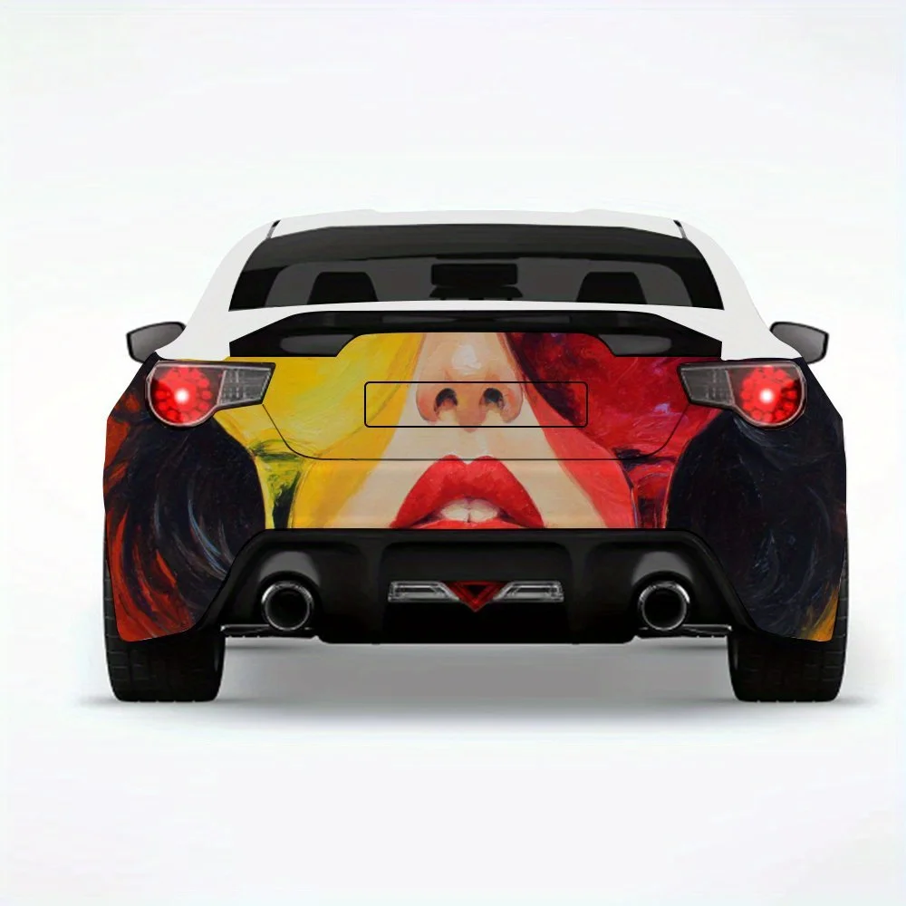

Modern Art Woman with Wine Glasses Car Sticker,Vinyl Decal for Car Rear, Waterproof Self-Adhesive Vinyl Stickers for Vehicle Tai