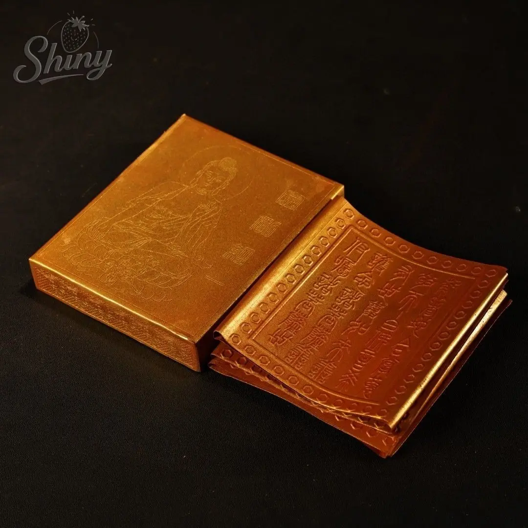 12pc Antique Solid Brass Scriptures Tibetan Buddhist Statue Shakyamuni Buddha Sacred Object Family Blessing Temple Monks Worship