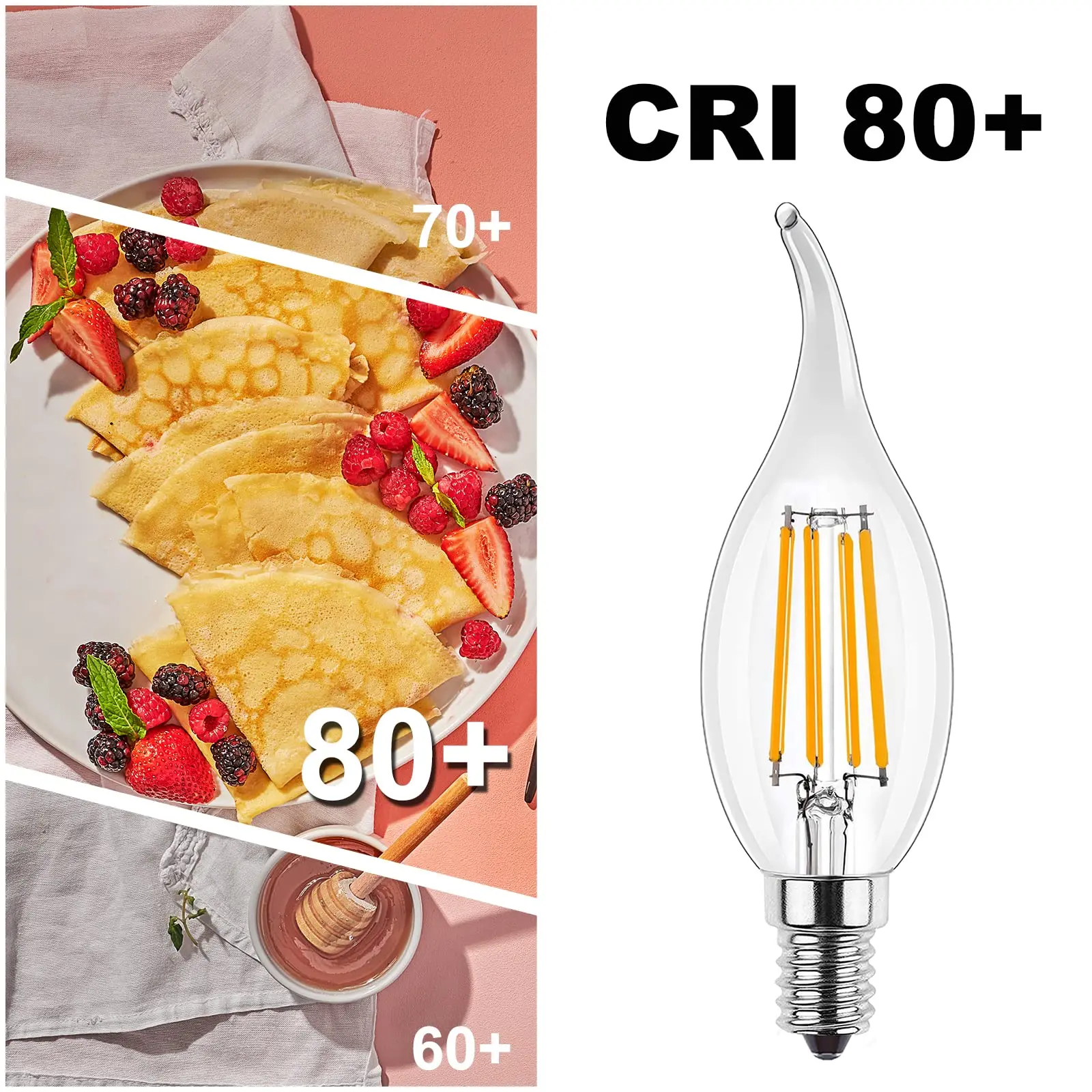 E14 220V LED Lamp 4W 6W C35T LED Dimmable Filament Candle Bulbs Warm white 2700K Cold white 6000K Candelabra