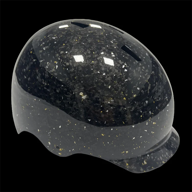 Casco da ciclismo regolabile in fibra di carbonio, colore e logo personalizzabili, equipaggiamento leggero e sicuro per bambini, ragazzi e adulti.