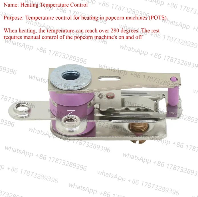 10A 250V Popcorn machine temperature controller switch for commercial popcorn maker temperature control thermostat fittings