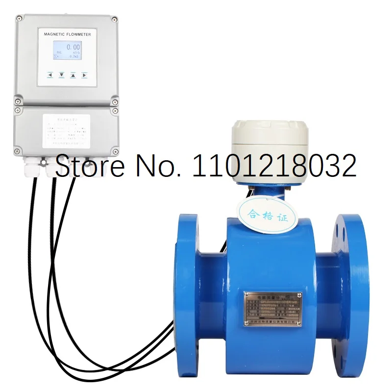 Electromagnetic flowmeter sewage tap water fire water acid-base corrosive liquid PTFE substrate and 316L electrode