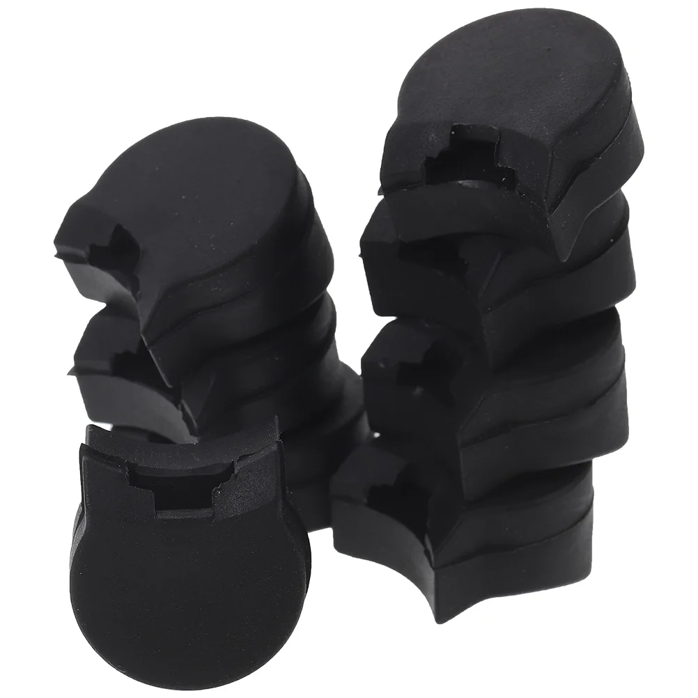 

8 Pcs Finger Rest Protectors Clarinet Thumb Support Cushion Musical Instrument Cushions Pad Black Silicone