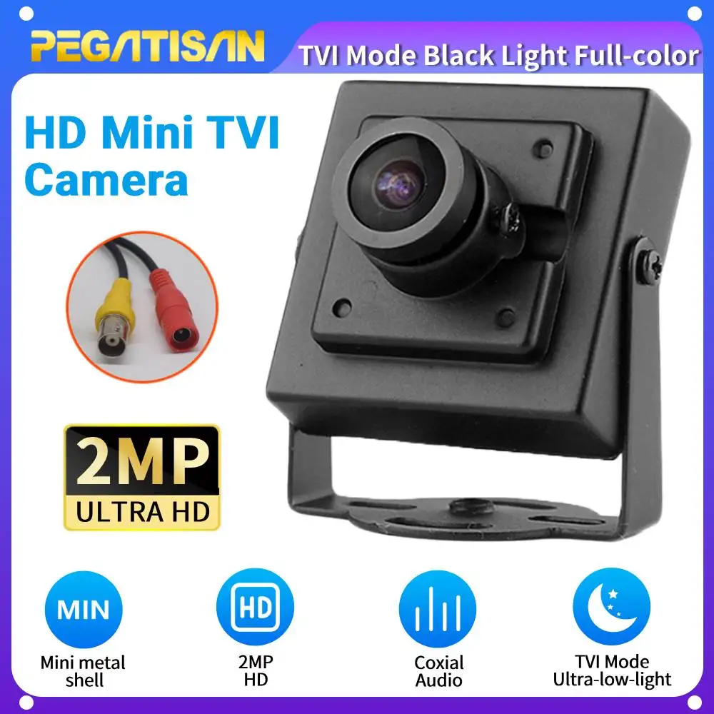 

1080P HD Mini Black Light Night Vision Camera 2MP Miniaturer TVI Camera Analog Security Cam Supports Coaxial Audio Function