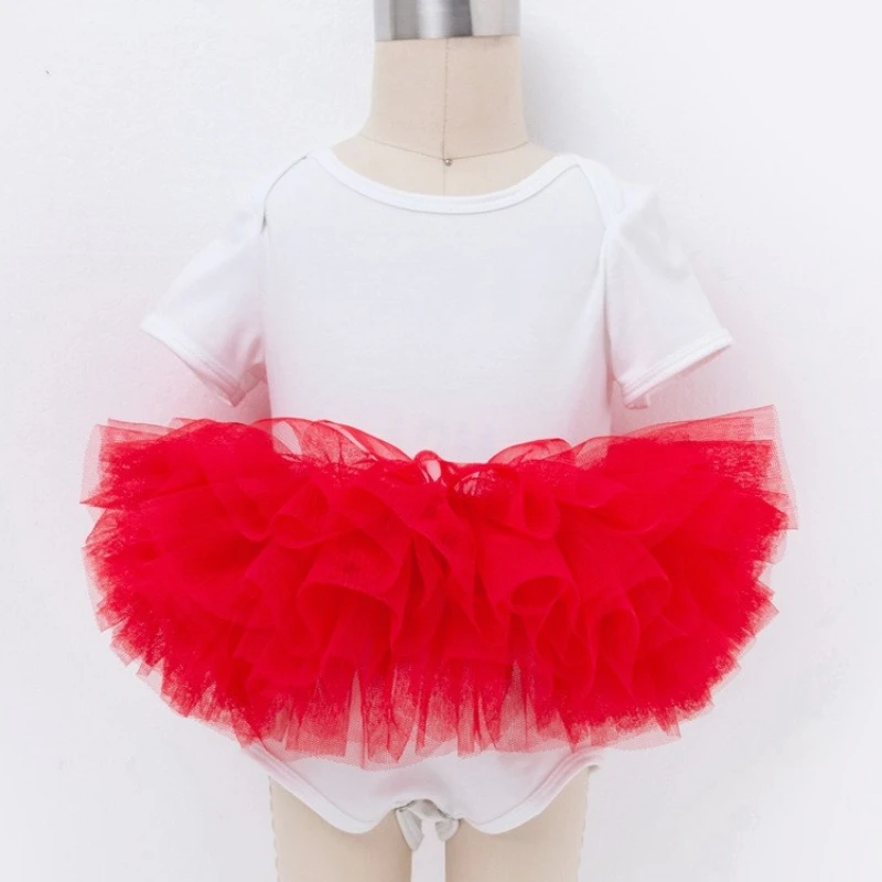 Somenie Girl's New Solid Color Tutu Half-Skirt for Summer Puffy Ballet Practice Short Skirt Princess Skirt for Aged 0-4 Kids
