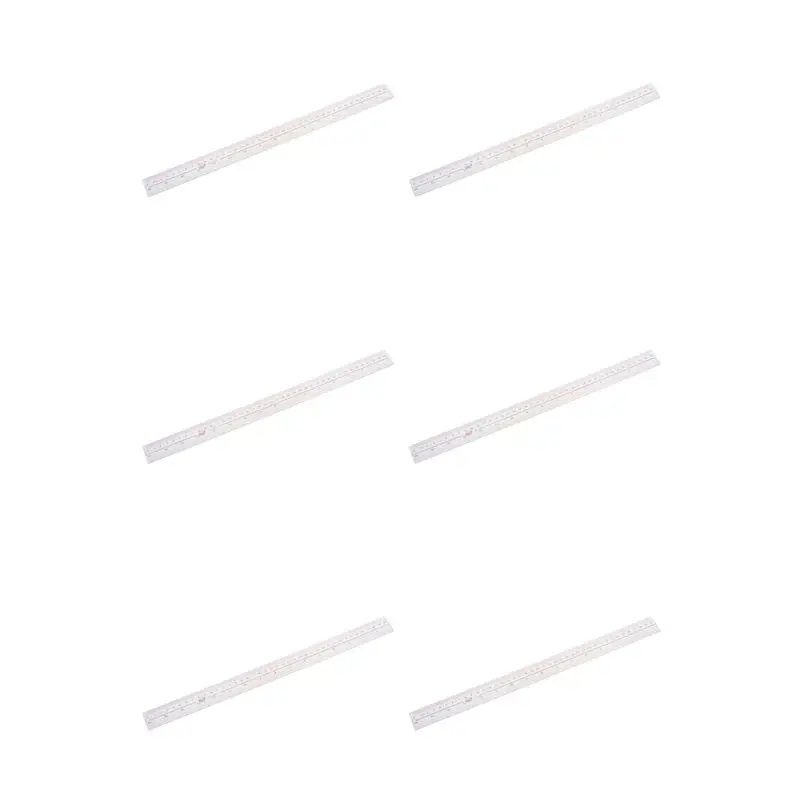ingenious-6pcs-40cm-16-inches-length-measure-clear-plastic-straight-edge-ruler