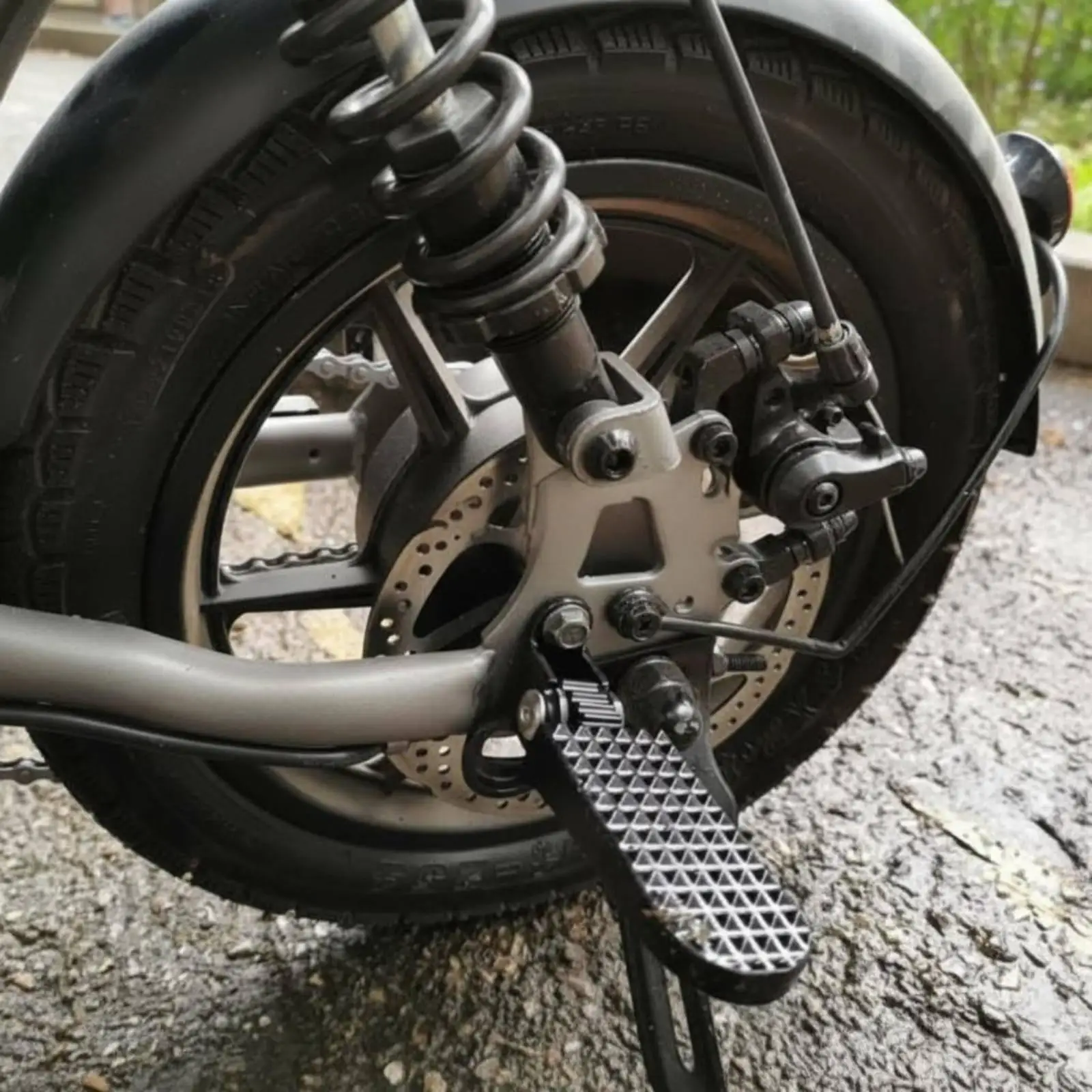 Rear Seat Bicycle Footrest Folding Aluminum Alloy Anti Slip Pedal Accessory for Electric Handbike 