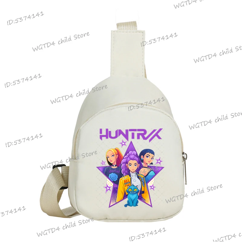 KPop Demon Hunters Cartoon Children's Chest Bag K-Pop Printed Lightweight Shoulder Crossbody Bag Female Kids Mini Bags Gifts