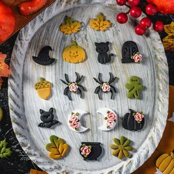 Halloween Series Spider Bat Skull Pumpkin Polymer Clay Earring Clay Mold DIY Earrings Jewelry Handmade Gift Cutting Die Tools