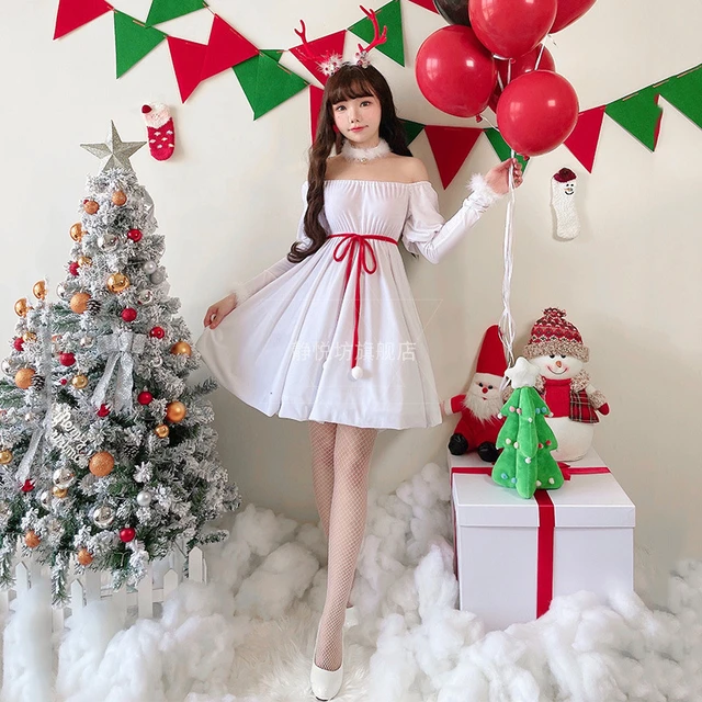 White christmas theme party dress sales