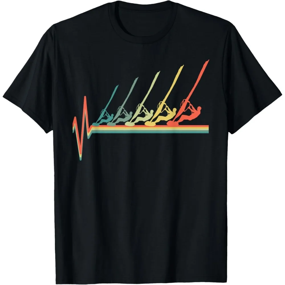 2026 Summer Windsurf Windsurfing Heartbeat Gift Unisex T-Shirt for Men Women Casual Wear Sports Lovers Apparel Shirts