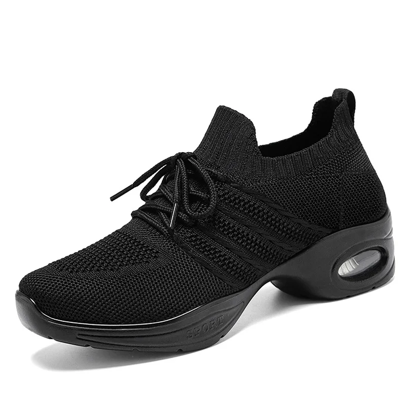 Women Modern Jazz Dance Shoes Mesh Salsa Latin Outdoor Sports Sneakers Tango Training Shoes Comfortable Indoor Fitness Footwear