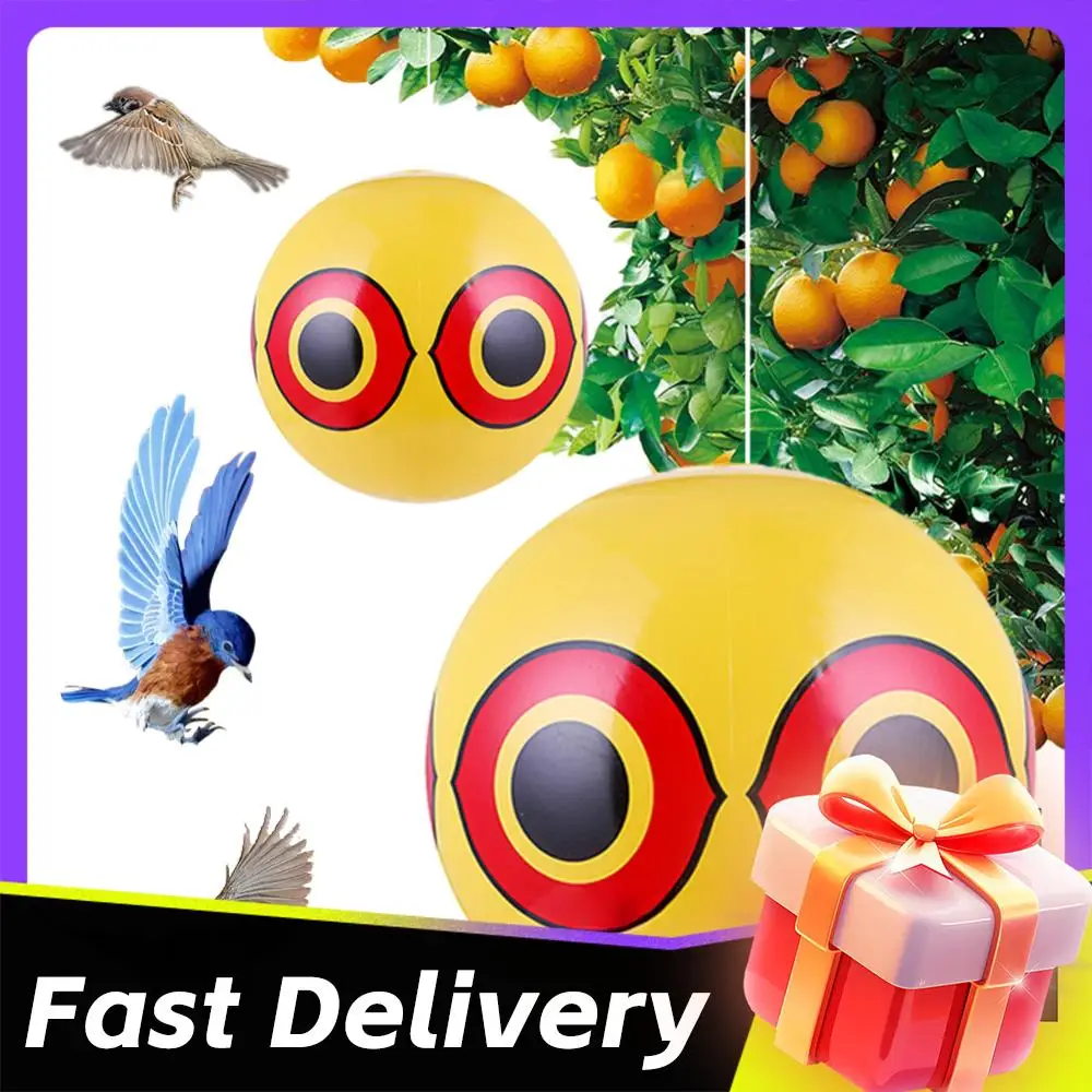 1/2/5PCS Hanging Bird Repellent Ball 40CM PVC Inflatable Scare Eye Balloons Anti-Bird Repellent Pest Control for Outdoor Garden