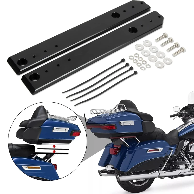

Motorcycle Move 1"-3" Pak Pack Trunk Relocate Mount For Harley Touring Electra Glide CVO Ultra Classic FLHTC FLHR FLHX 2009-2013