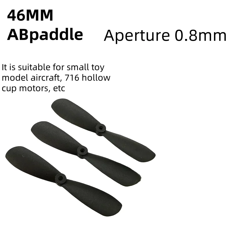 20pc Rc Plane 46MM 0.8mm  Forward And Backward Propeller Blades Suitable For Remote-Controlled Aircraft 716 Motor Propeller