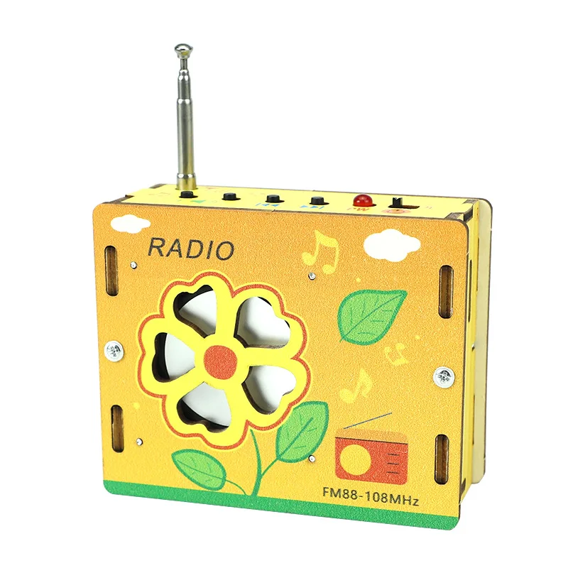 

DIY FM-радио модель украшения игрушка деревянный набор для научных экспериментов научная просветляющая головоломка эксперимент детская головоломка