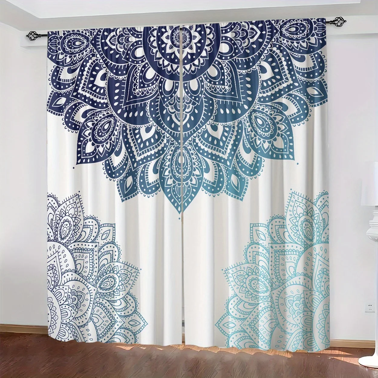 

Carnation floral pattern Print Drapes Room Darkening Window Curtains for Home Decor,Rod Pocket Blackout Curtains Bedroom