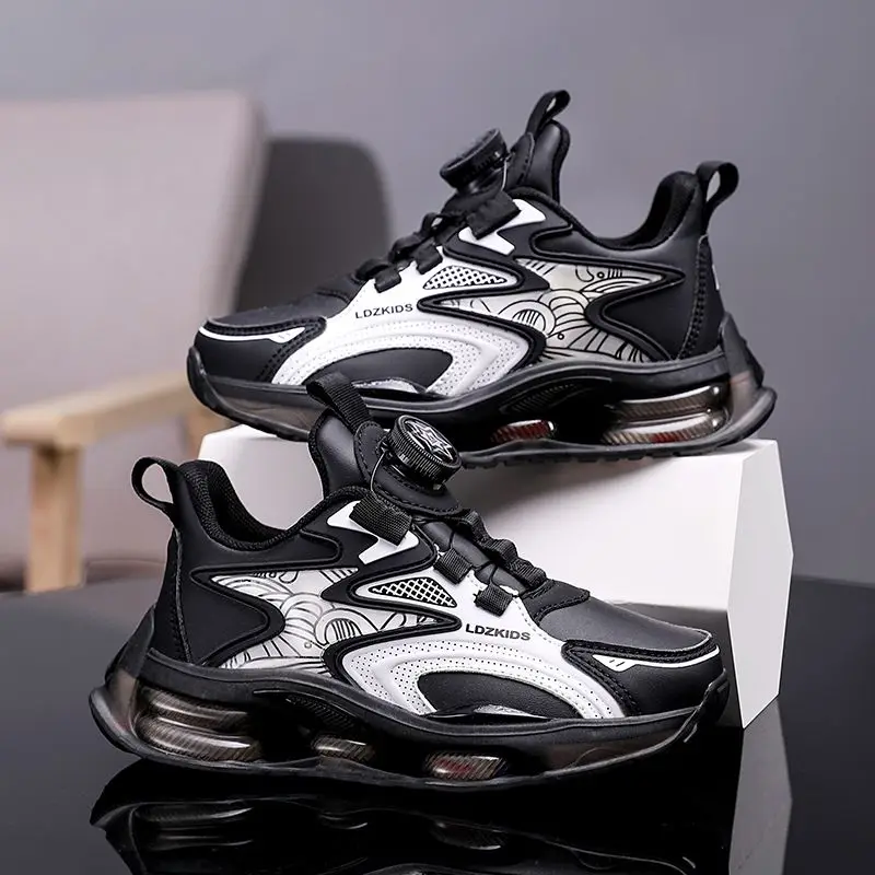 

Boys Waterproof Sport Shoes 2026 New Autumn Kids Leather Upper Soft Sole Non Slip Trendy Casual Running Sneakers for School