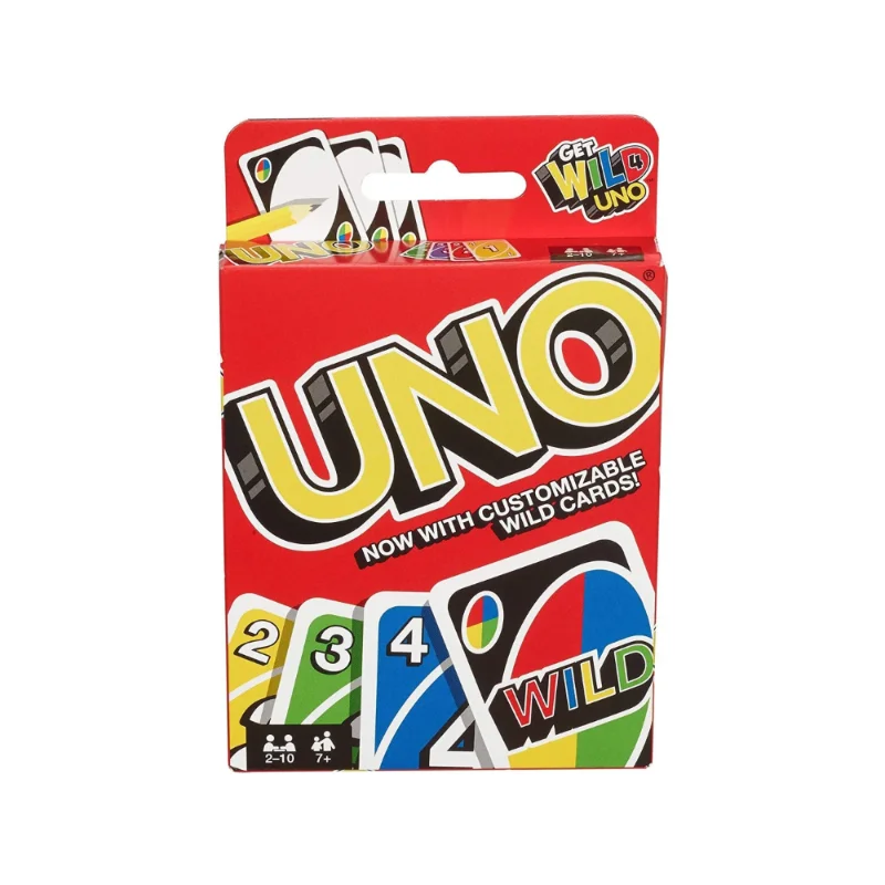 UNO - Classic Colour & Number Matching Card Game - 112 Cards - Customizable & Erasable Wild - Special Action Cards Included - Gi