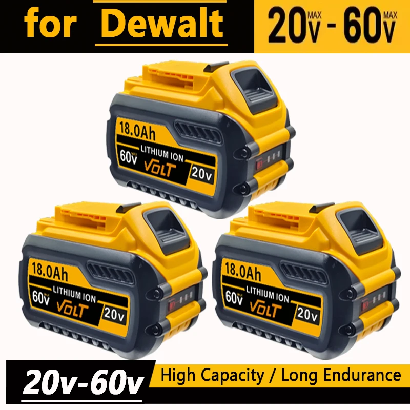 for DEWALT 18.0AH, 20V maximum 60V maximum lithium-ion battery, suitable for DCB204, DCB205, DCB206,