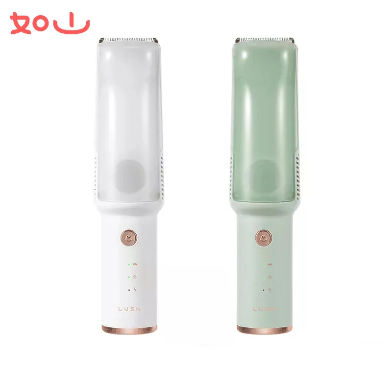 Rushan Baby Electric Vacuum Hair Trimmer Clipper USB Rechargeable Ceramic Cutter IPX7 Waterproof Baby Low Noise Hair Trimmer