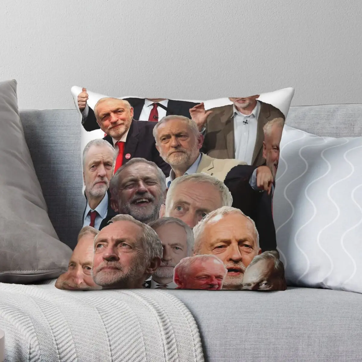 

Jeremy Corbyn Collage Square Pillowcase Polyester Linen Velvet Creative Zip Decorative Pillow Case Bed Cushion Cover Wholesale