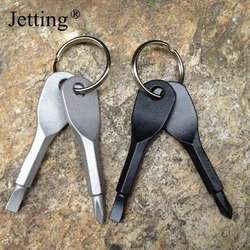 Portable Key Shape Multi EDC Philips Slotted Screwdrivers keyring Mini Screwdriver Steel Pocket Outdoors Repair Tools