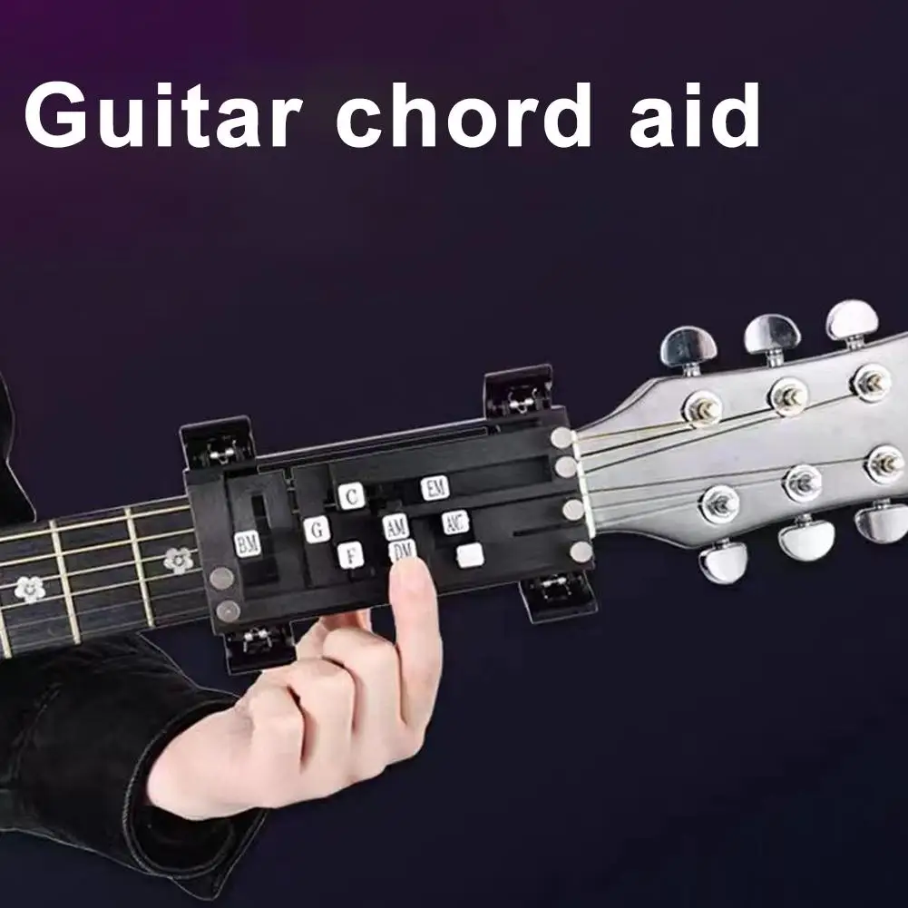 Entrenador de acordes de guitarra de una tecla, herramienta de aprendizaje asistido, herramienta de práctica de acordes de guitarra folclórica para principiantes, Z5F1