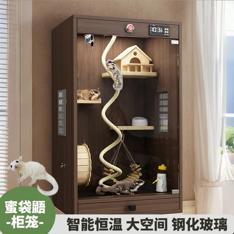 

Honey bag glider special cage feeding box intelligent thermostatic chinchilla cabinet cage squirrel house honey kangaroo hamster