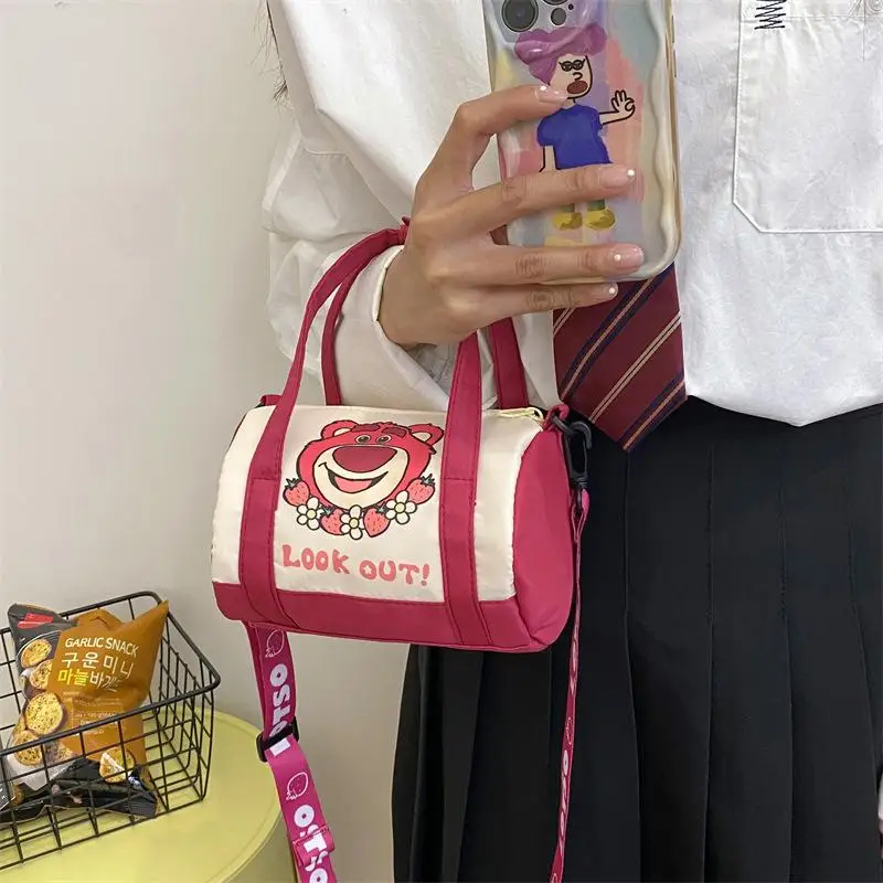 Stitch Disney Shoulder Bag Kawaii Cute Anime Lotso Advanced Appearance Girl Shopping Bucket Bag Large Storage Capacity Handbag