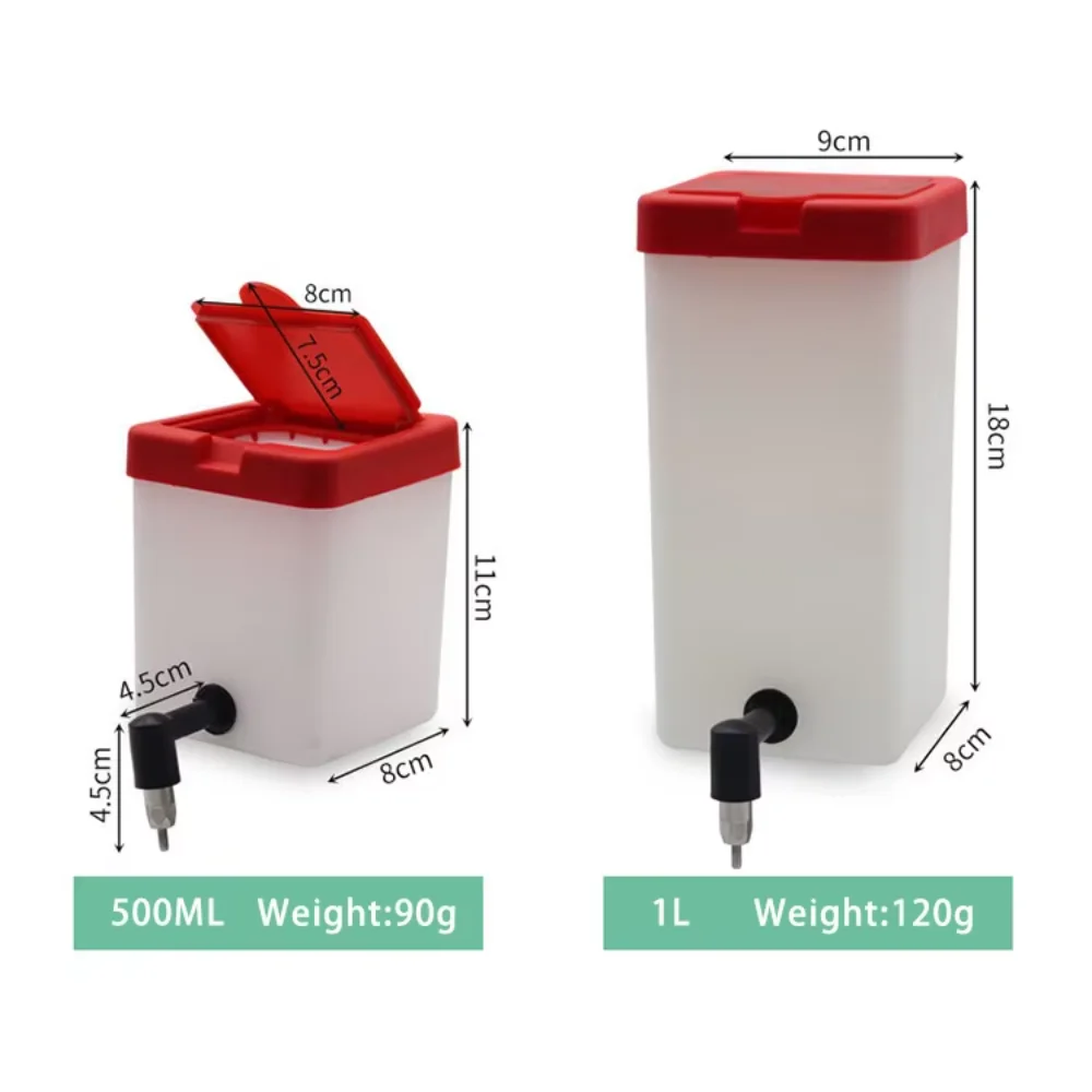 High-quality plastic automatic animal rabbit water dispenser 1L rabbit water bottle for rabbit cages