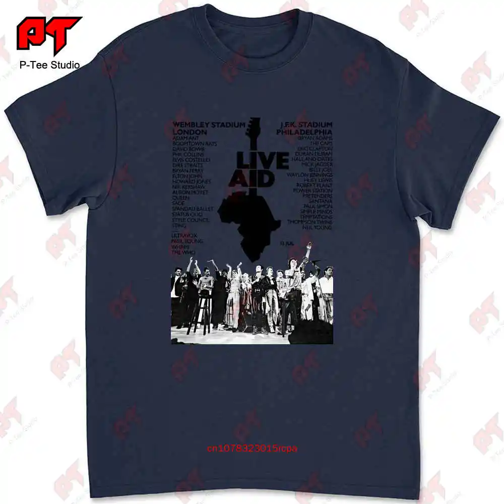 Live Aid Concerto Evento 1985 We Are The World Anni T-shirt 5Y1M