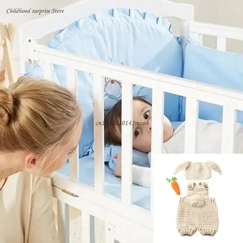 Conjunto adereços para fotografia recém-nascidos, macacão bebê com lindo chapéu brinquedo rabanete, presente,