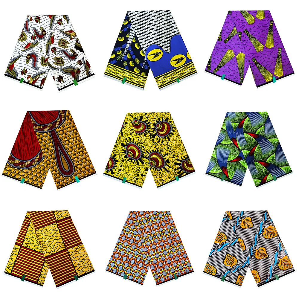 

New Guaranteed Veritable 100% Cotton Real Wax Ankara Fabric 2023 African Print Batik Fabric For Wedding Dress Tissus 6Yards