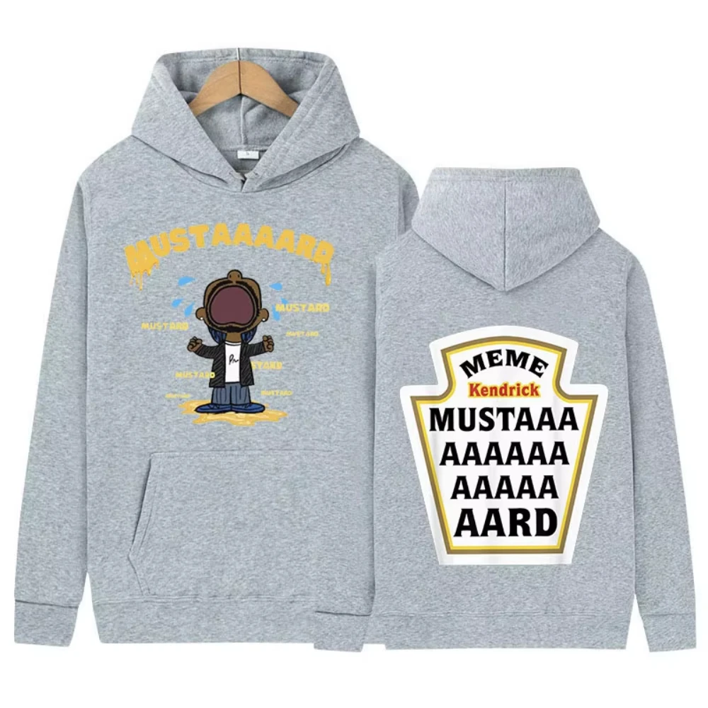 كندريك لامار الخردل علامة الجرافيك هوديي الرجال النساء الرجعية عالية الجودة موضة البلوز الهيب هوب ملابس فضفاضة البلوز هودي #3